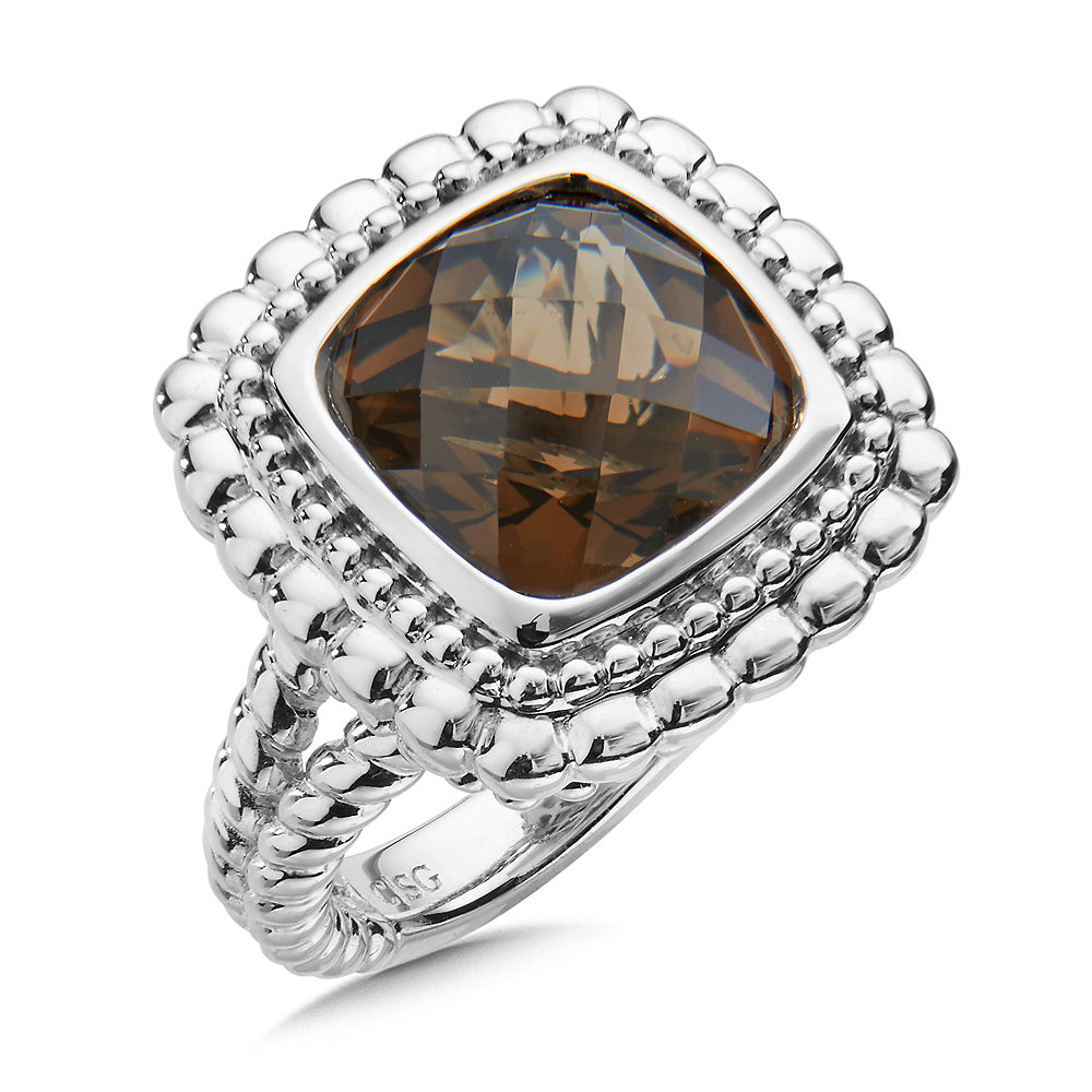 Smoky Quartz Ring in Sterling Silver