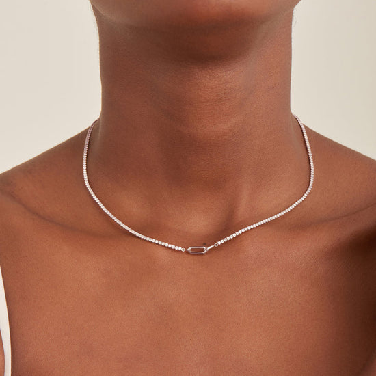 Gold Pearl Chunky Link Chain Necklace