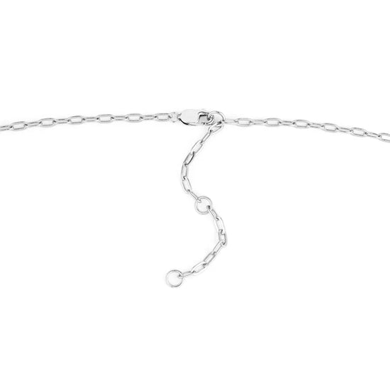 Silver Shimmer Chain Charm Connector Necklace