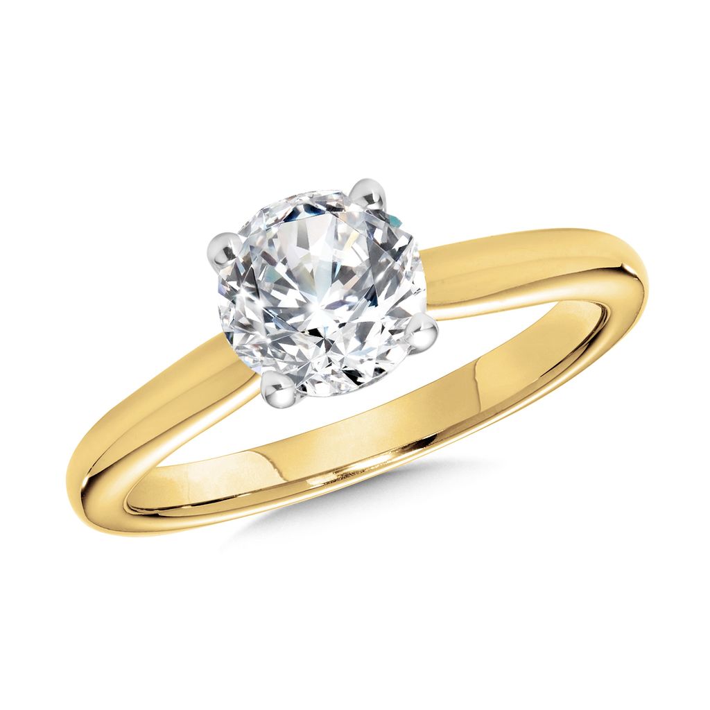 1.50ct Lab Diamond Round Solitaire Engagement Ring in 14KY
