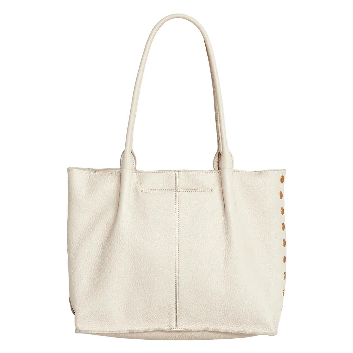 Cream Tote Bag with Gold Rivets
