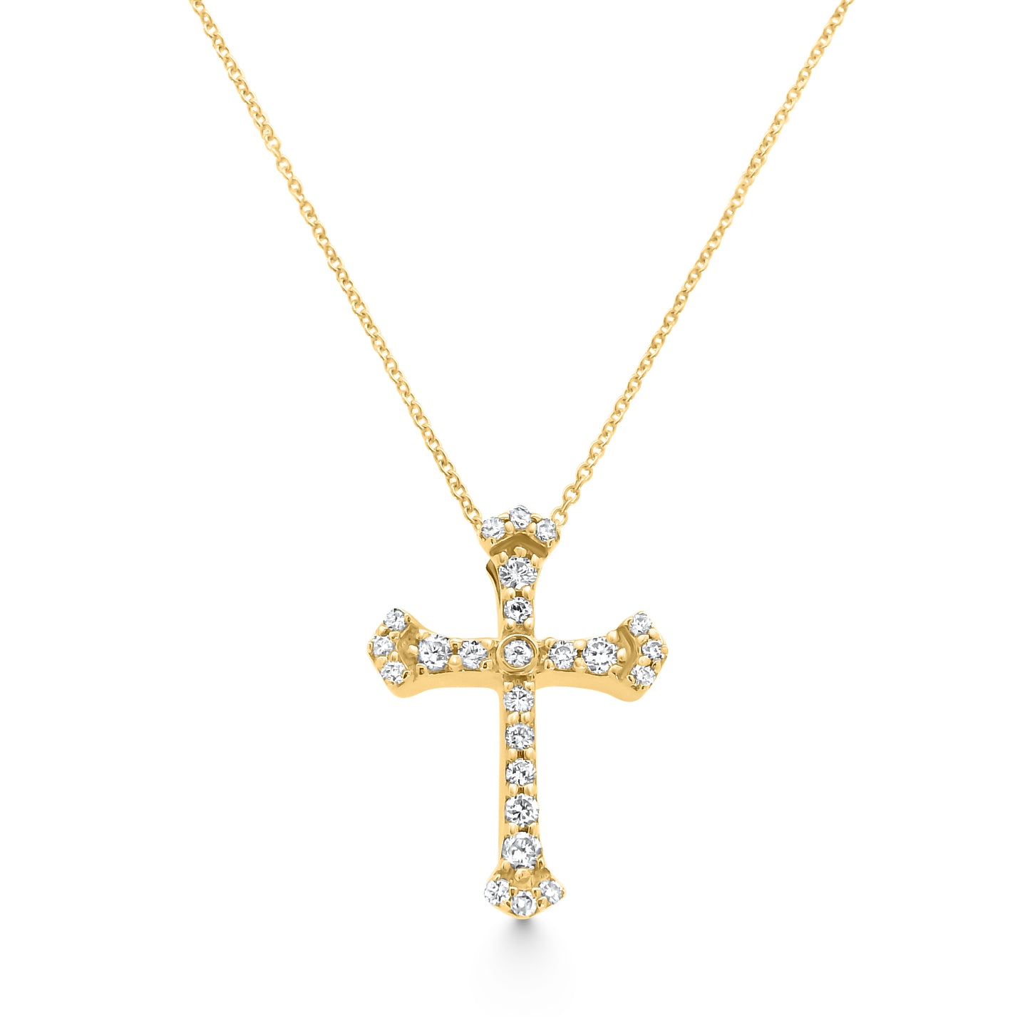 14KY .25 cttw. Diamond Cross Pendant