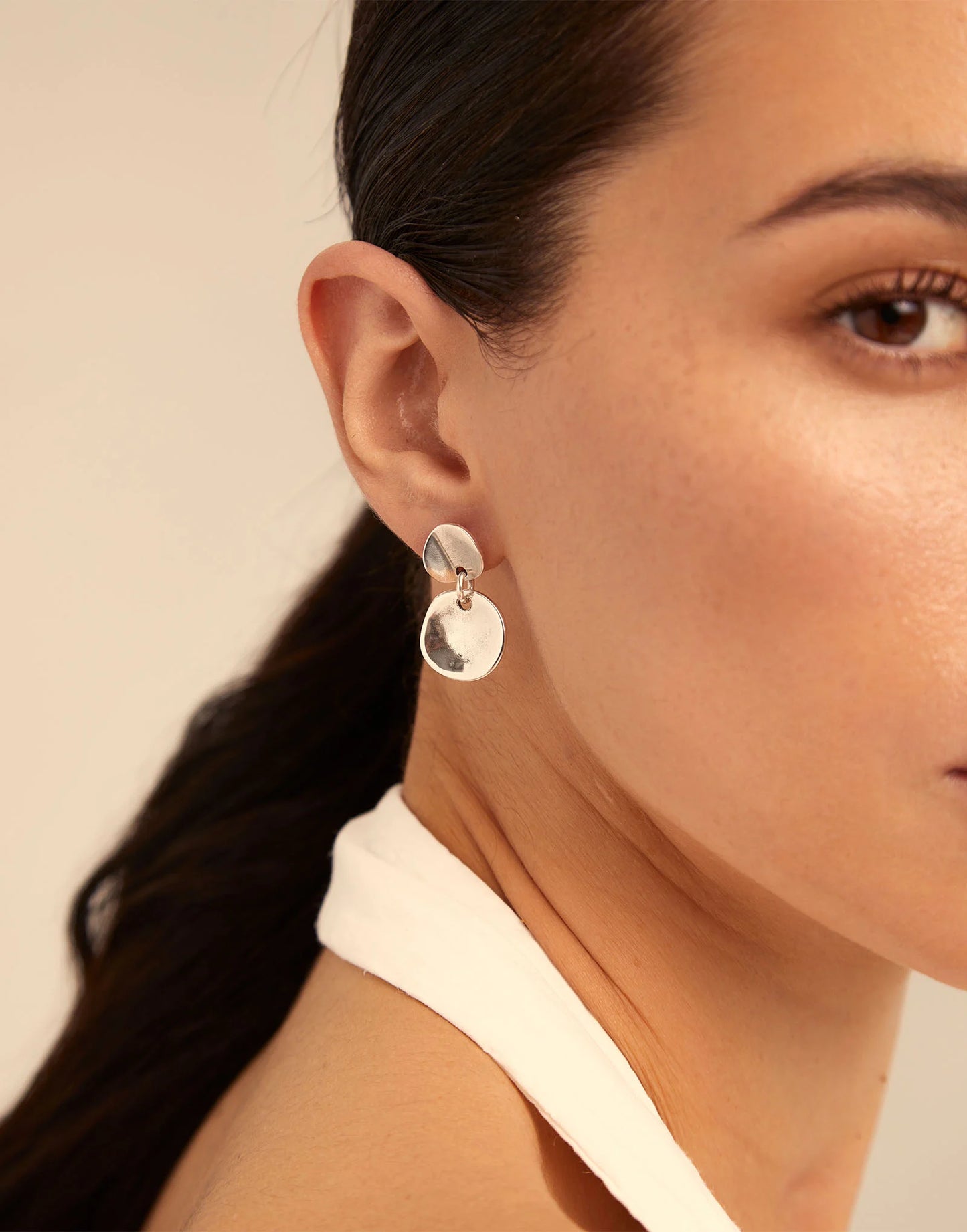 Scales Circle Drop Earrings