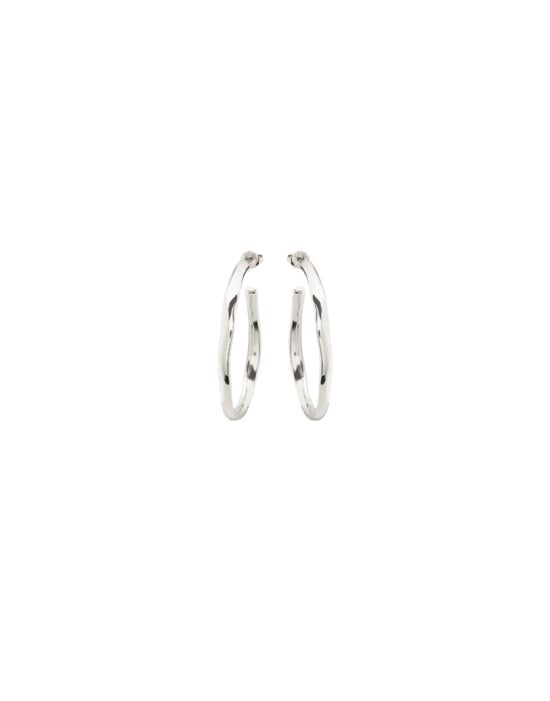 OHMMM Hoop Earrings in Silver