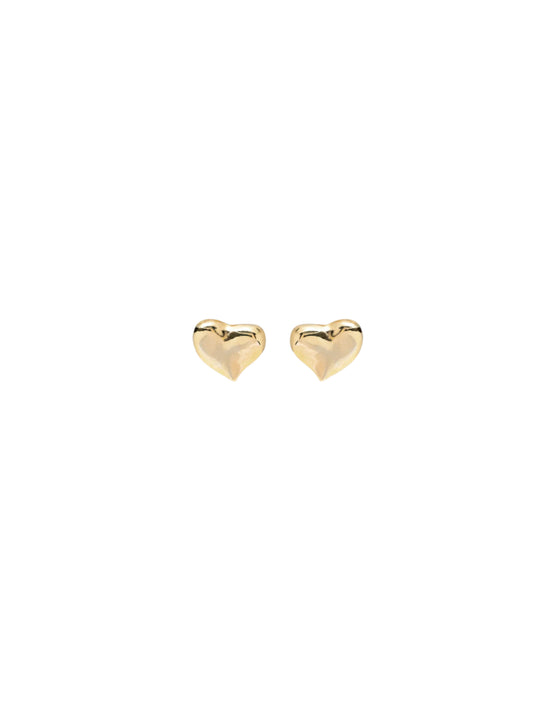 HEART Stud Earrings in Gold