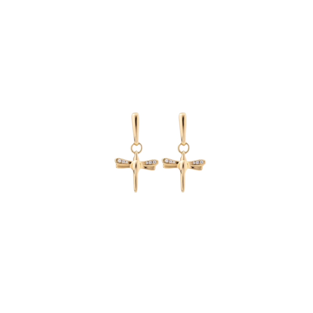 Retired FORTUNE TOPAZ Earrings in White Topaz/Gold