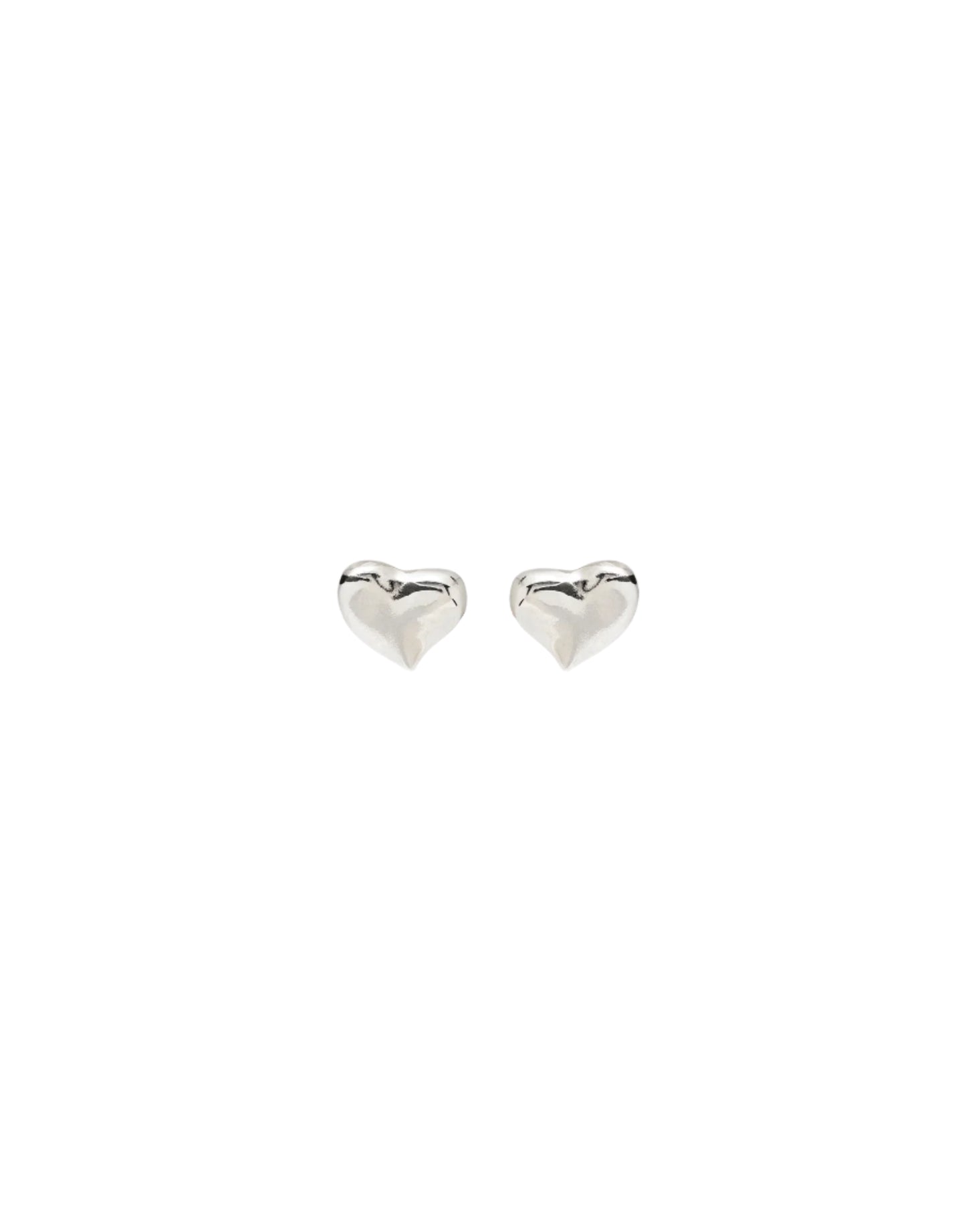 HEART Stud Earrings in Silver