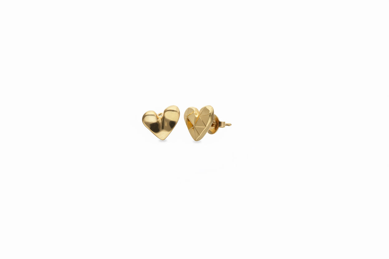 Beat Heart Stud Earrings