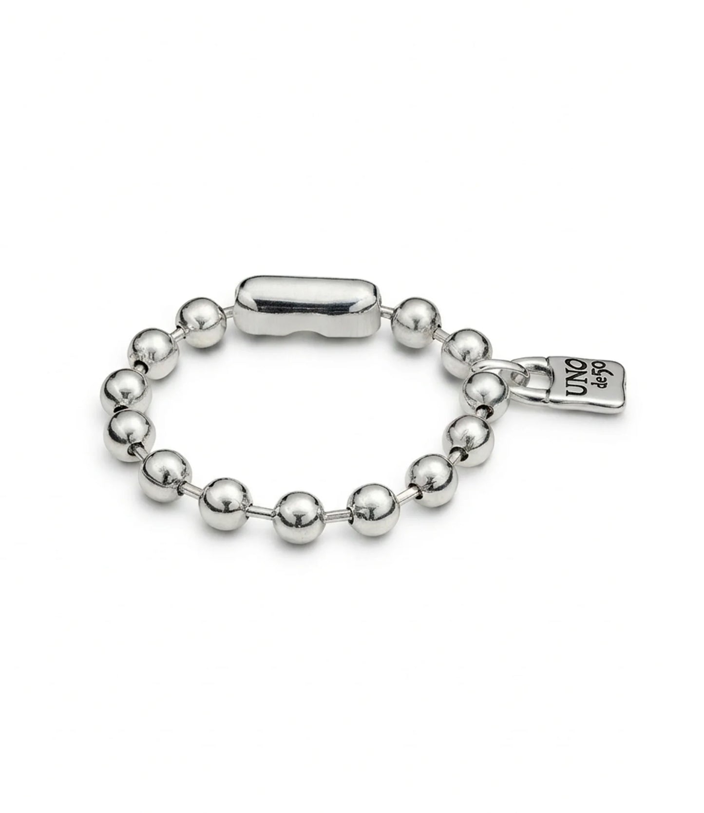 Snowflake Ball Beaded Bracelet w/ Padlock
