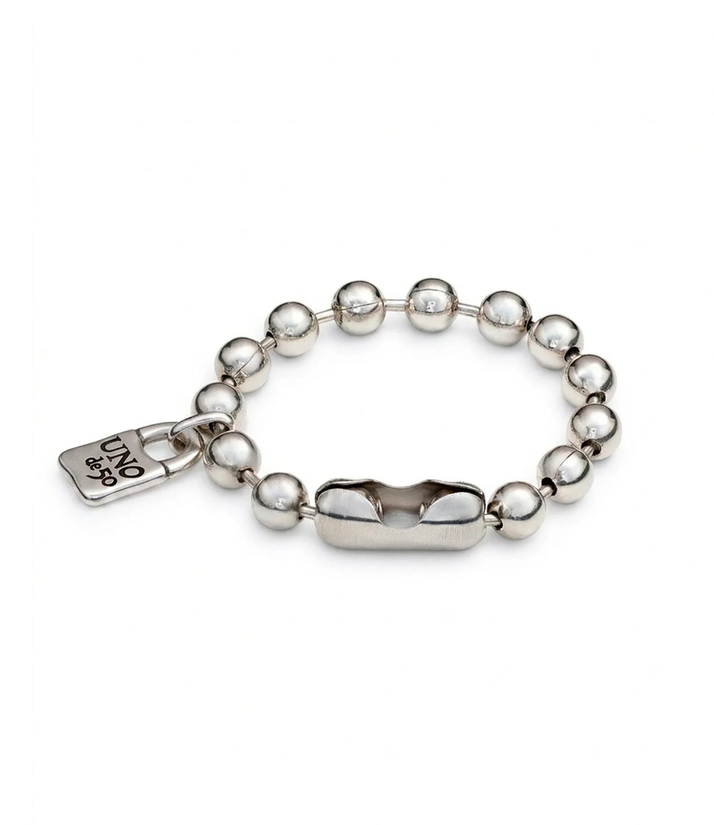 Snowflake Ball Beaded Bracelet w/ Padlock