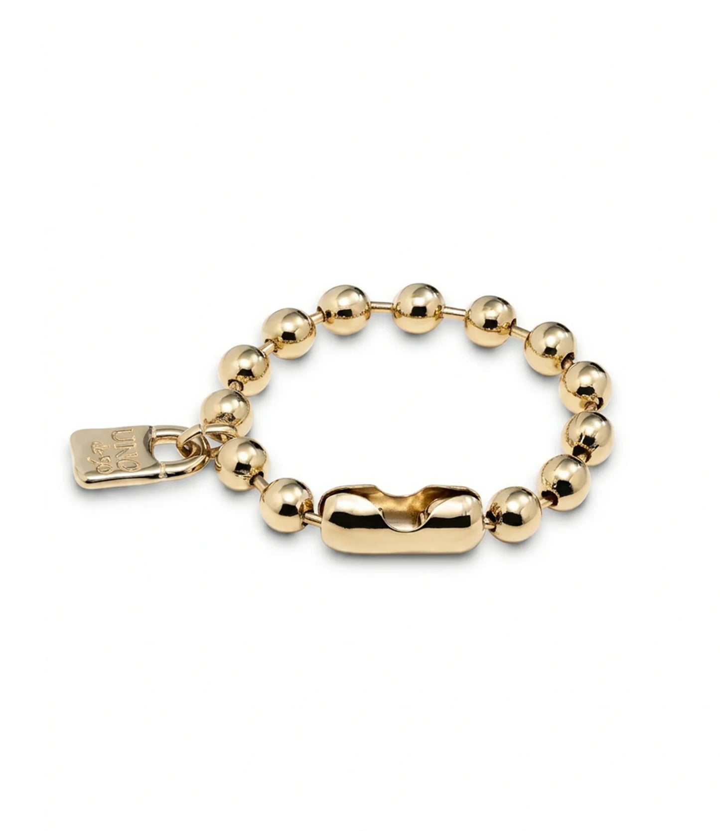 Snowflake Ball Beaded Bracelet w/ Padlock