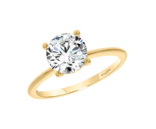 Classic 2 Ct. Round Solitaire in 14k Yellow Gold