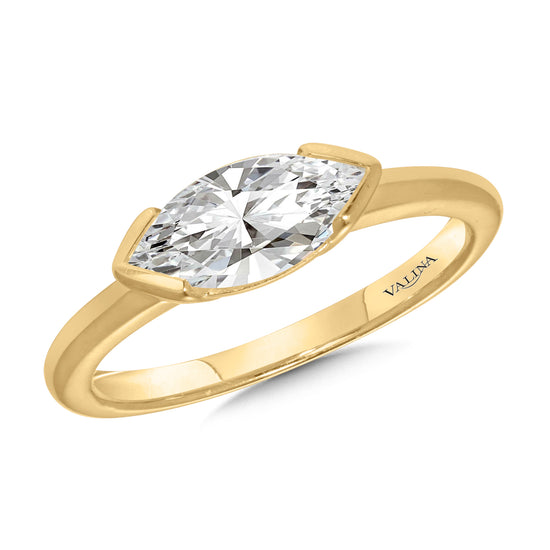 1.5 Marquise-Cut East-West Orientation Solitaire in 14kt Yellow Gold