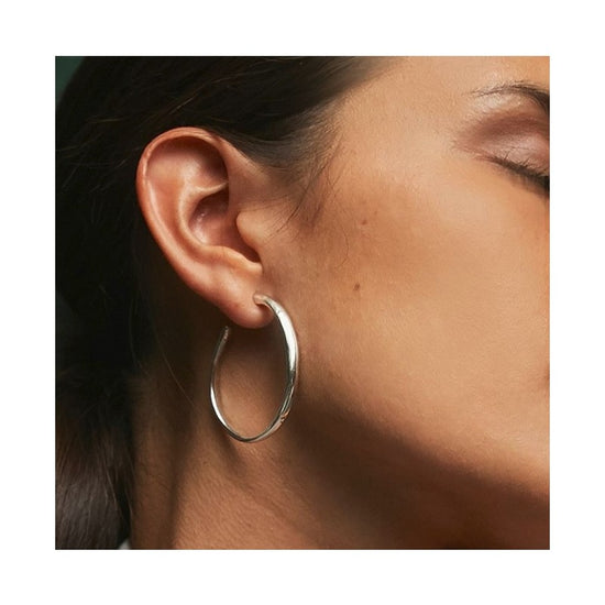 OHMMM Hoop Earrings in Silver