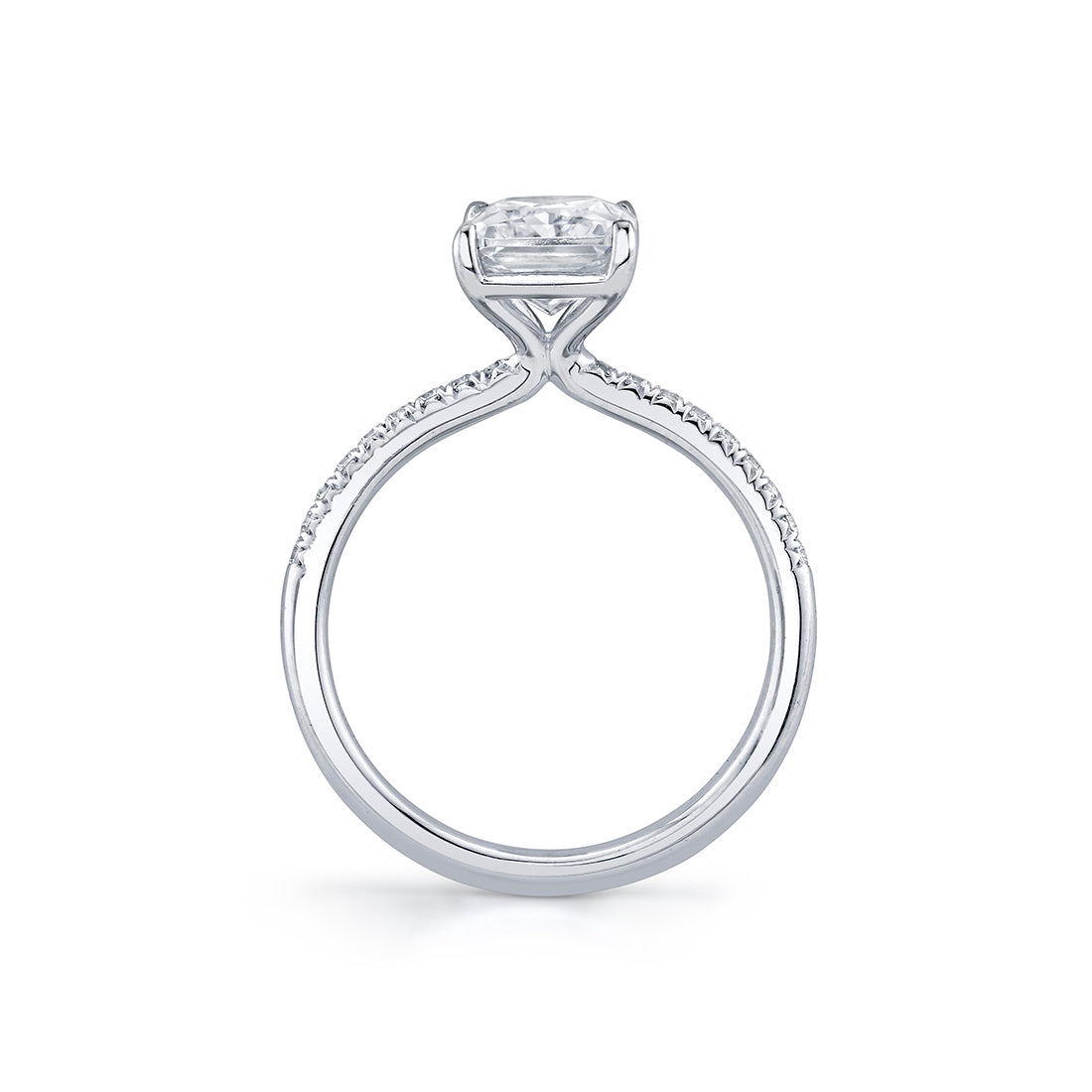ROUX 1.0ct Emerald Cut Classic Solitaire Ring in 14KW