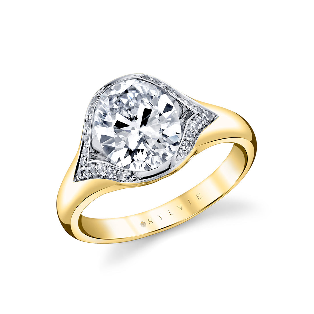 CALISTA 1.52ct Oval Lab Diamond Solitaire RIng in 14KY/W