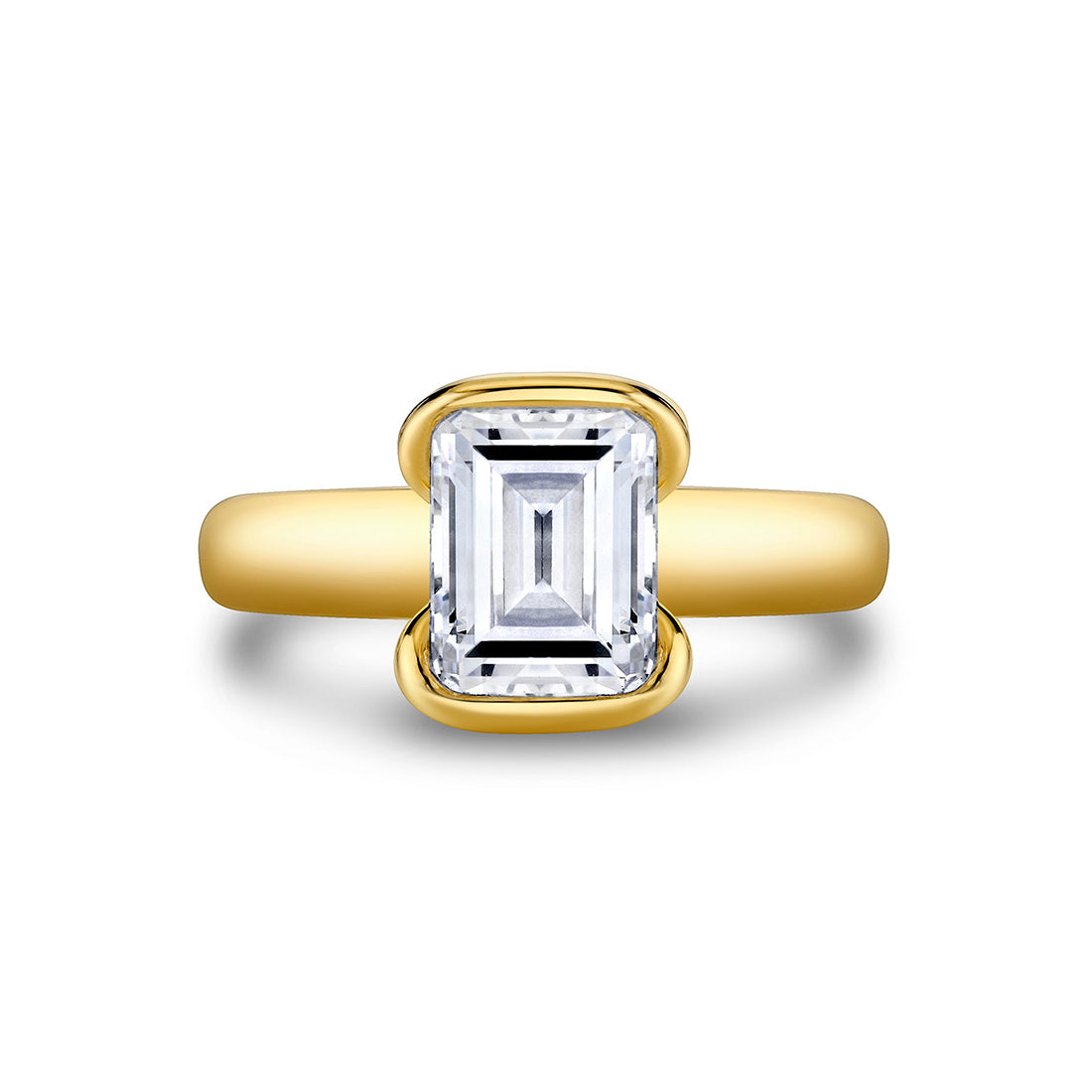 AURELINE Solitaire Ring in 14KY with 2.02ct Radiant Lab Diamond