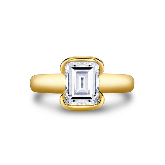 AURELINE Solitaire Ring in 14KY with 2.02ct Radiant Lab Diamond
