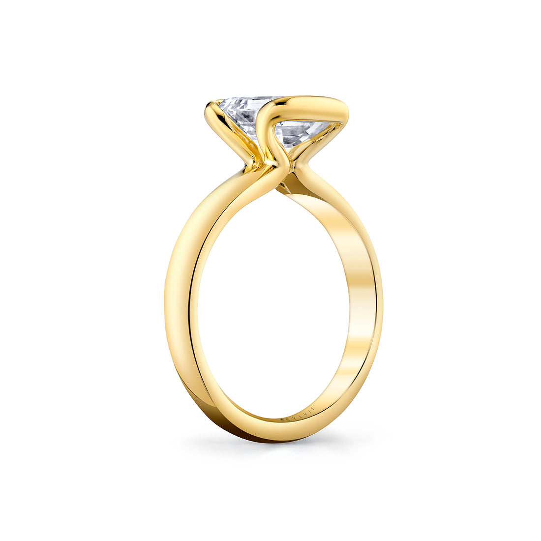 AURELINE Solitaire Ring in 14KY with 2.02ct Radiant Lab Diamond