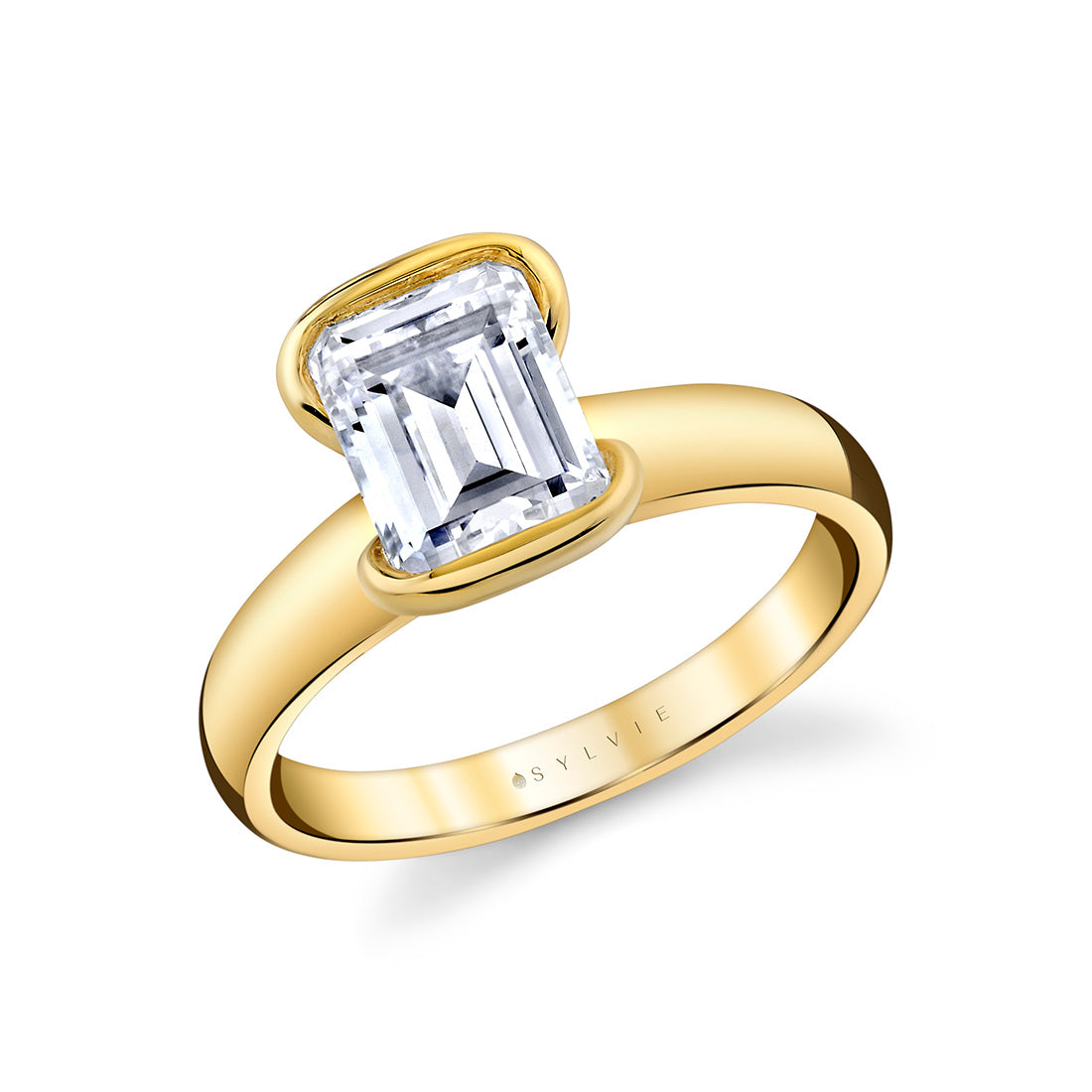 AURELINE Solitaire Ring in 14KY with 2.02ct Radiant Lab Diamond