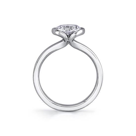 JACI Bezel-Set Solitaire in 14KW with 2.07ct Round Lab Diamond