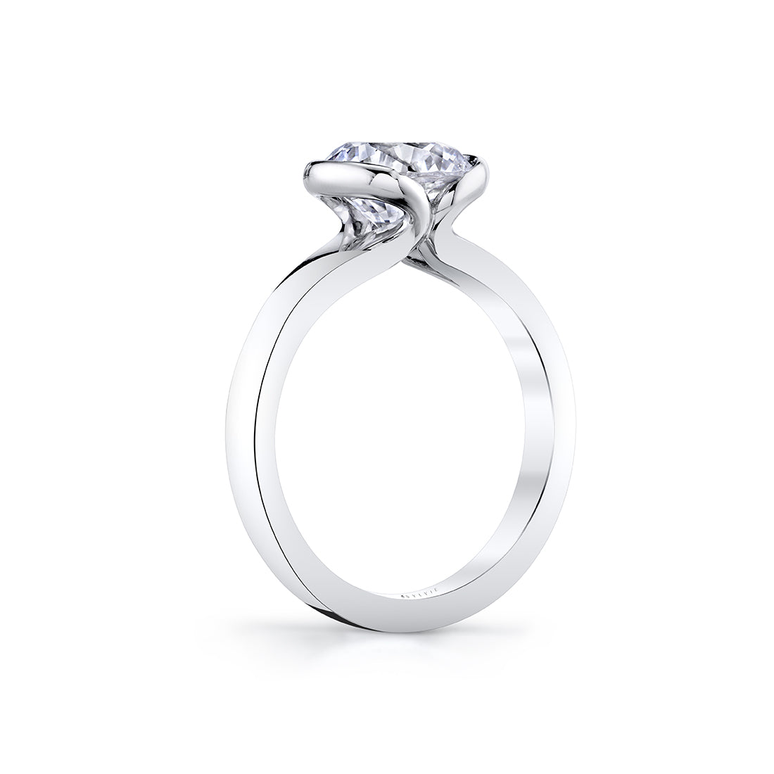 JACI Bezel-Set Solitaire in 14KW with 2.07ct Round Lab Diamond