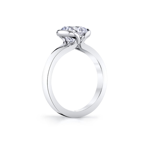 JACI Bezel-Set Solitaire in 14KW with 2.07ct Round Lab Diamond