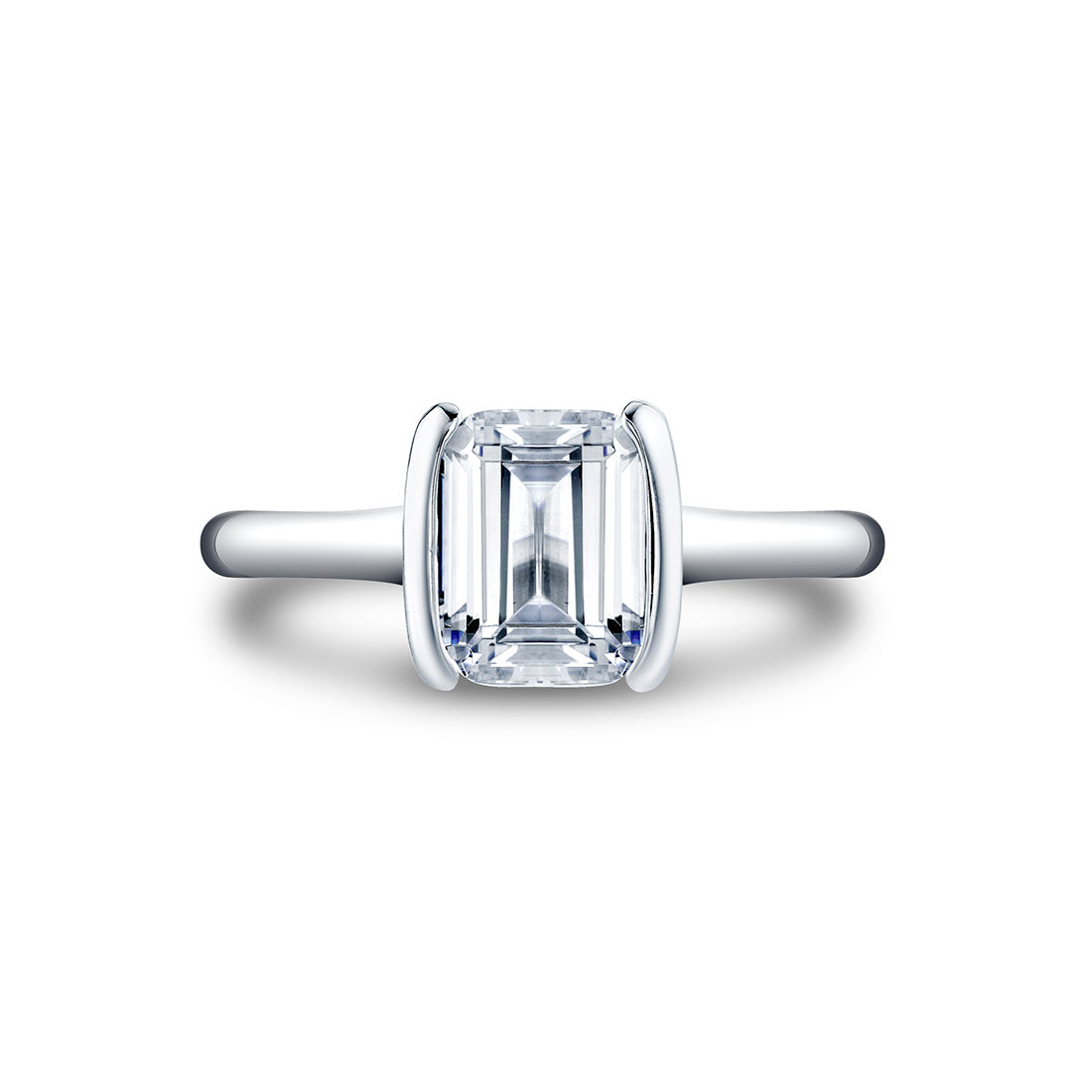 DELANI Bezel-Set Solitaire in 14KW with 1.59ct Lab Diamond