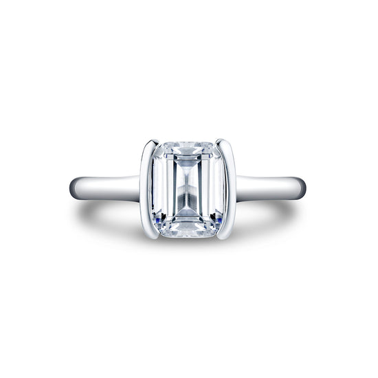 DELANI Bezel-Set Solitaire in 14KW with 1.59ct Lab Diamond