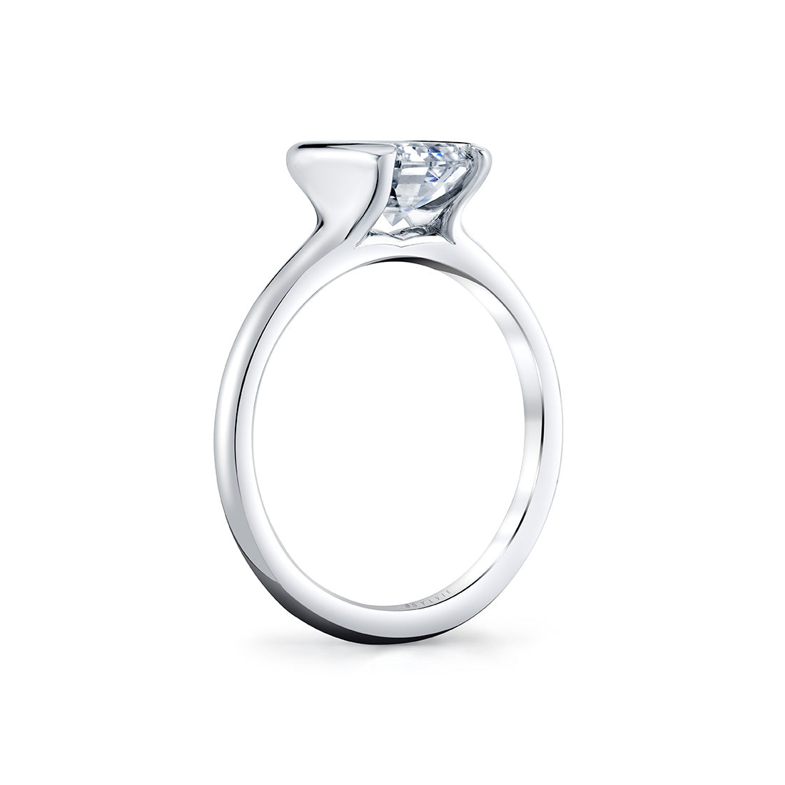 DELANI Bezel-Set Solitaire in 14KW with 1.59ct Lab Diamond