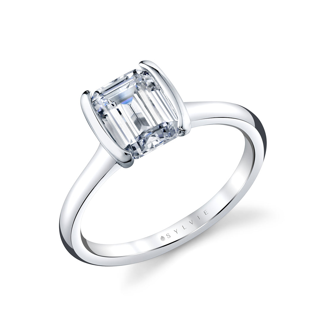 DELANI Bezel-Set Solitaire in 14KW with 1.59ct Lab Diamond