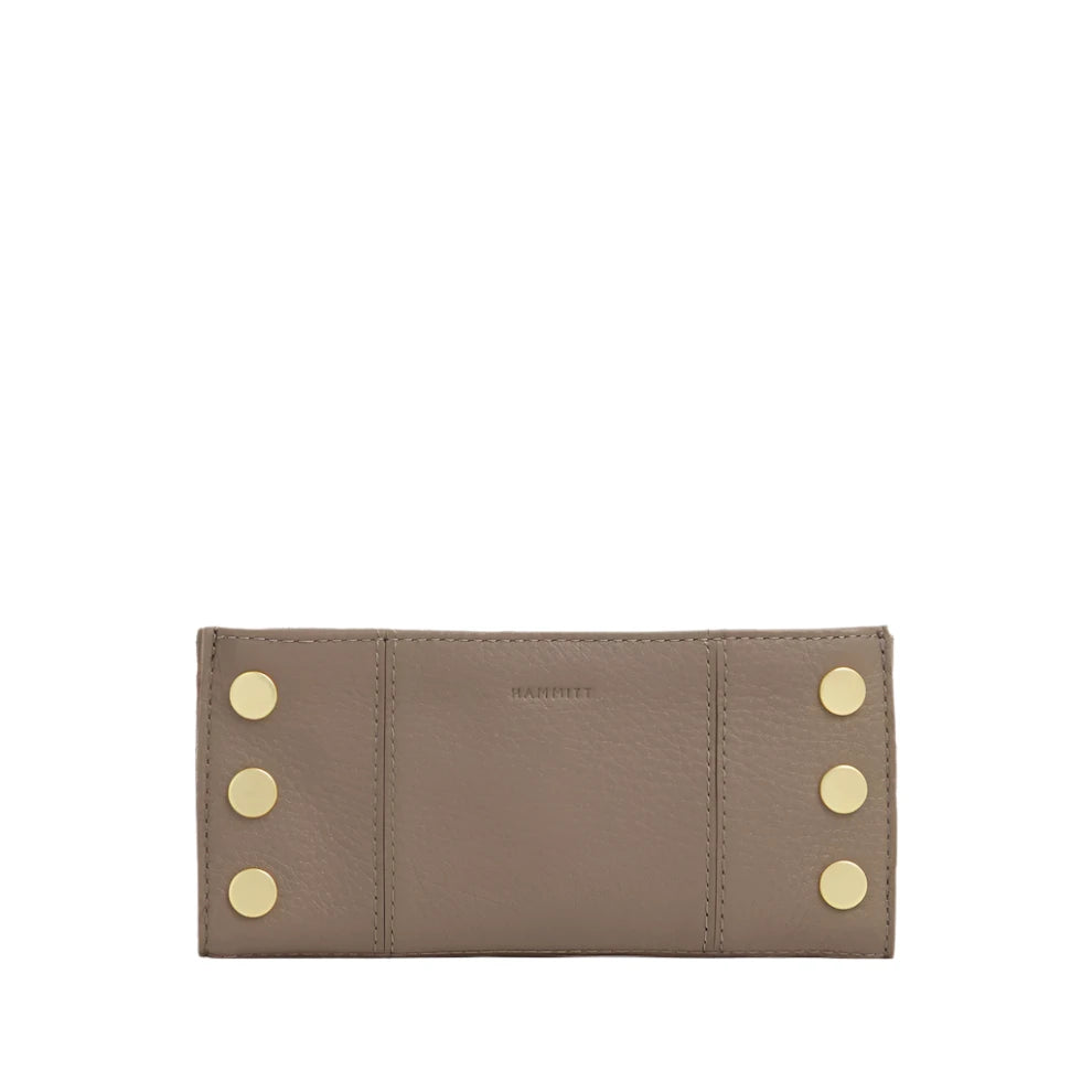 110 NORTH Bifold Wallet in Sculpted Taupe/ Gold