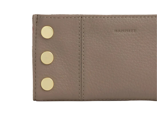 110 NORTH Bifold Wallet in Sculpted Taupe/ Gold