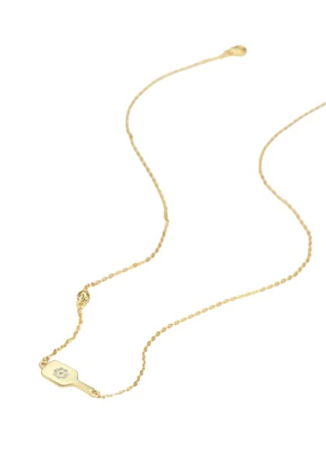 Pickleball The Dainty Dinker Flower Mini Gold Necklace 