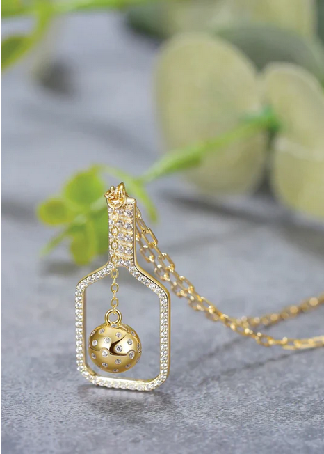 Pickleball The Volley Plus Gold Necklace 