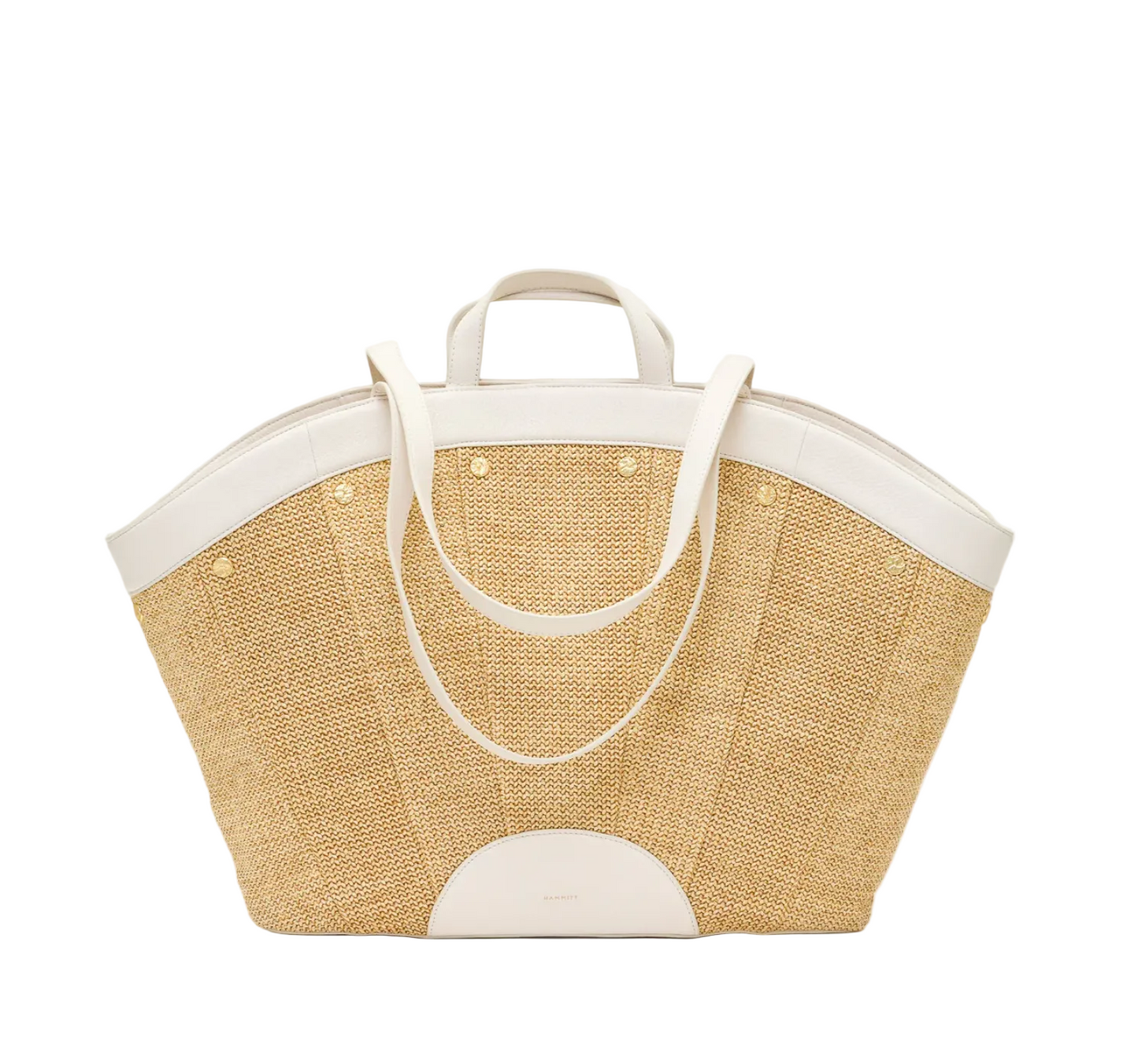 SHELLEY Resort Tote in Cala Lily White Raffia/Gold