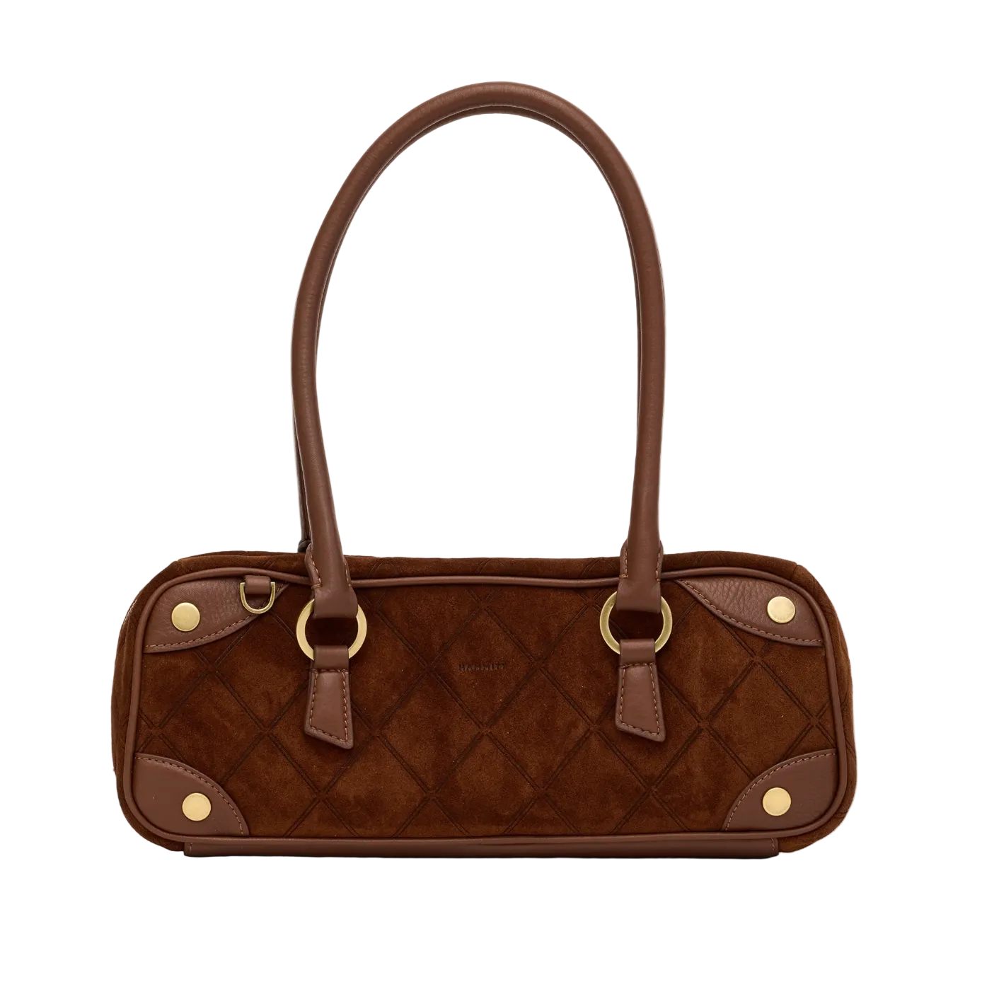 MEREDITH SML in Chocolate Diamond Suede/ Antique Gold