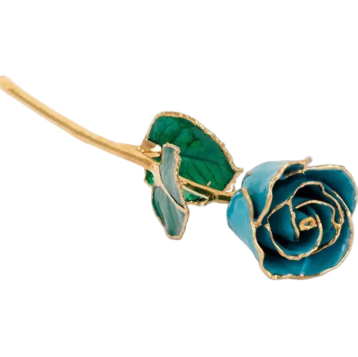 Forever Rose in Aquamarine/ 24K Gold