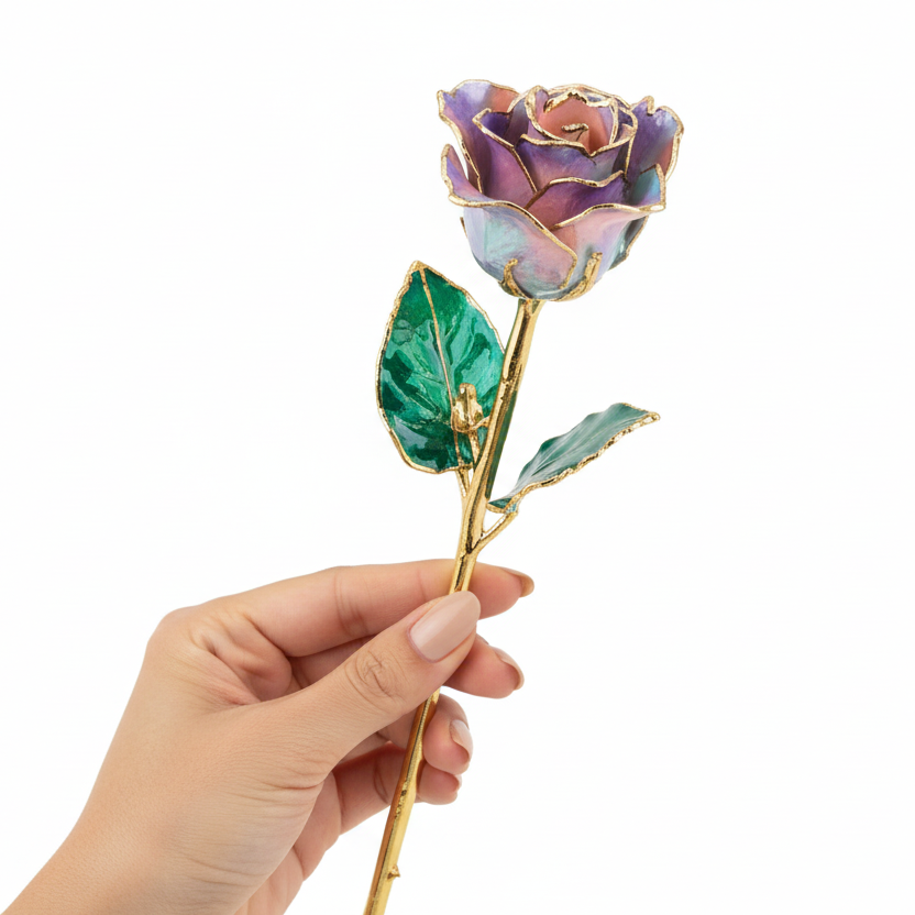 Forever Rose in Opal/ 24K Gold