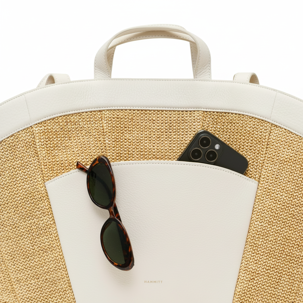 SHELLEY Resort Tote in Cala Lily White Raffia/Gold