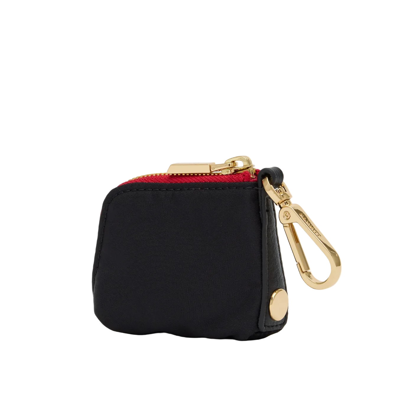 SYD POUCH Wallet in Black/Gold w/ Red Zipper