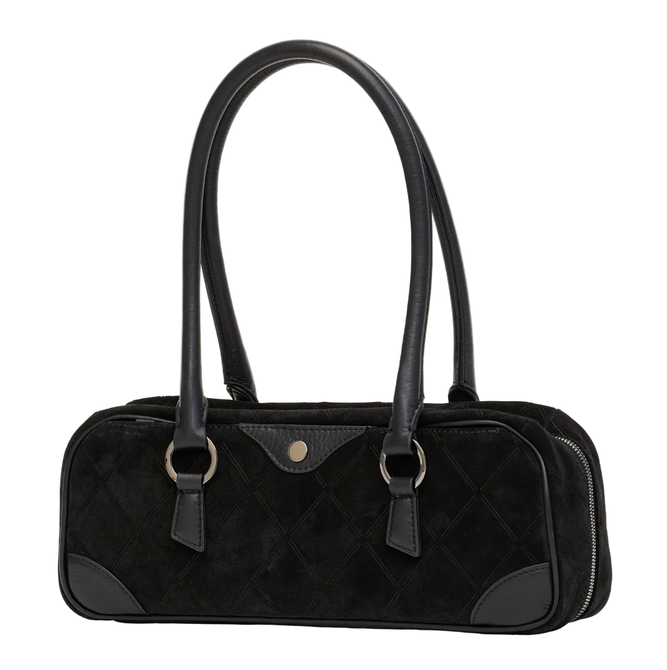 Meredith Sml in Noir Black Diamond Suede/ Gunmetal