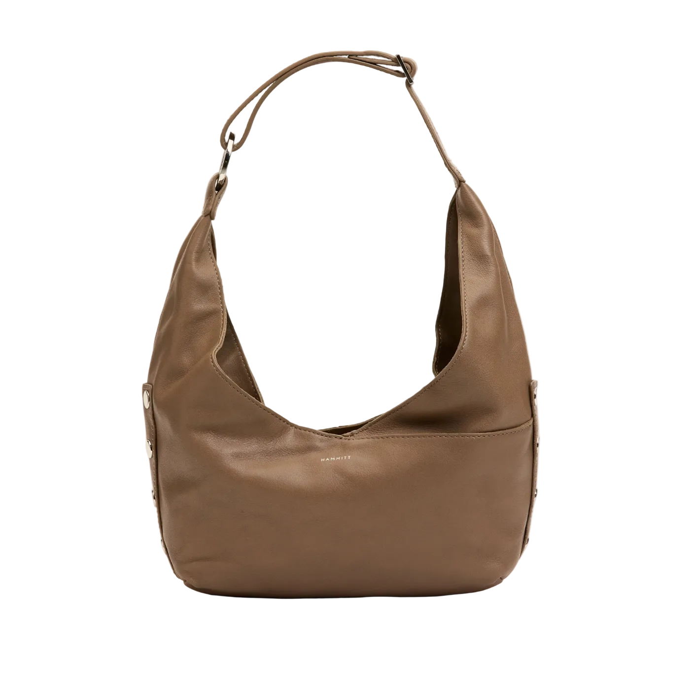 TOM ZIP Med Shoulder Bag in Dune/Silver