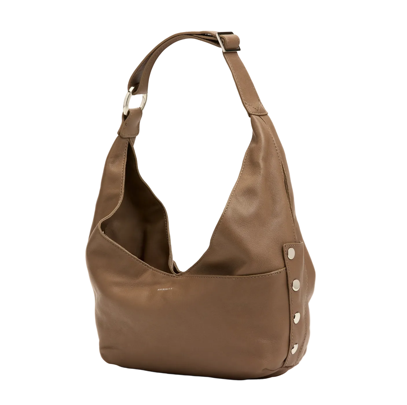Tom Zip Med Shoulder Bag in Dune/Silver