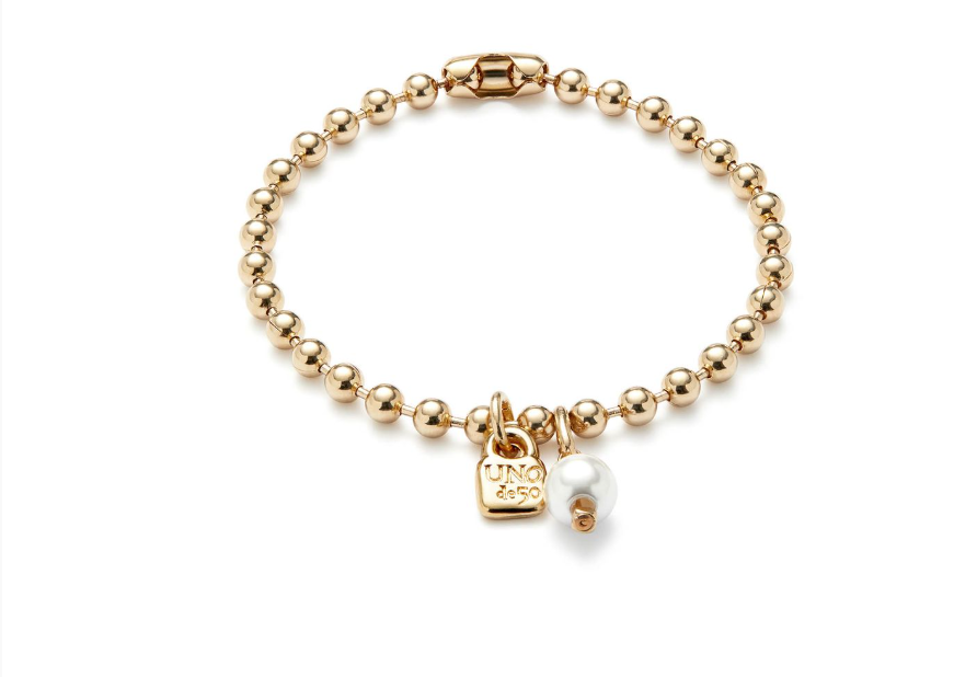 Retired SER UNICO EXC Bracelet in Gold with Pearl Charm