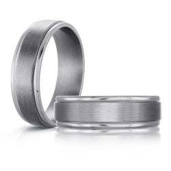 8mm Polished Tantalum Band with Brushed Center