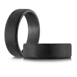 7mm Wire Brushed Tantalum Band with Round Edges