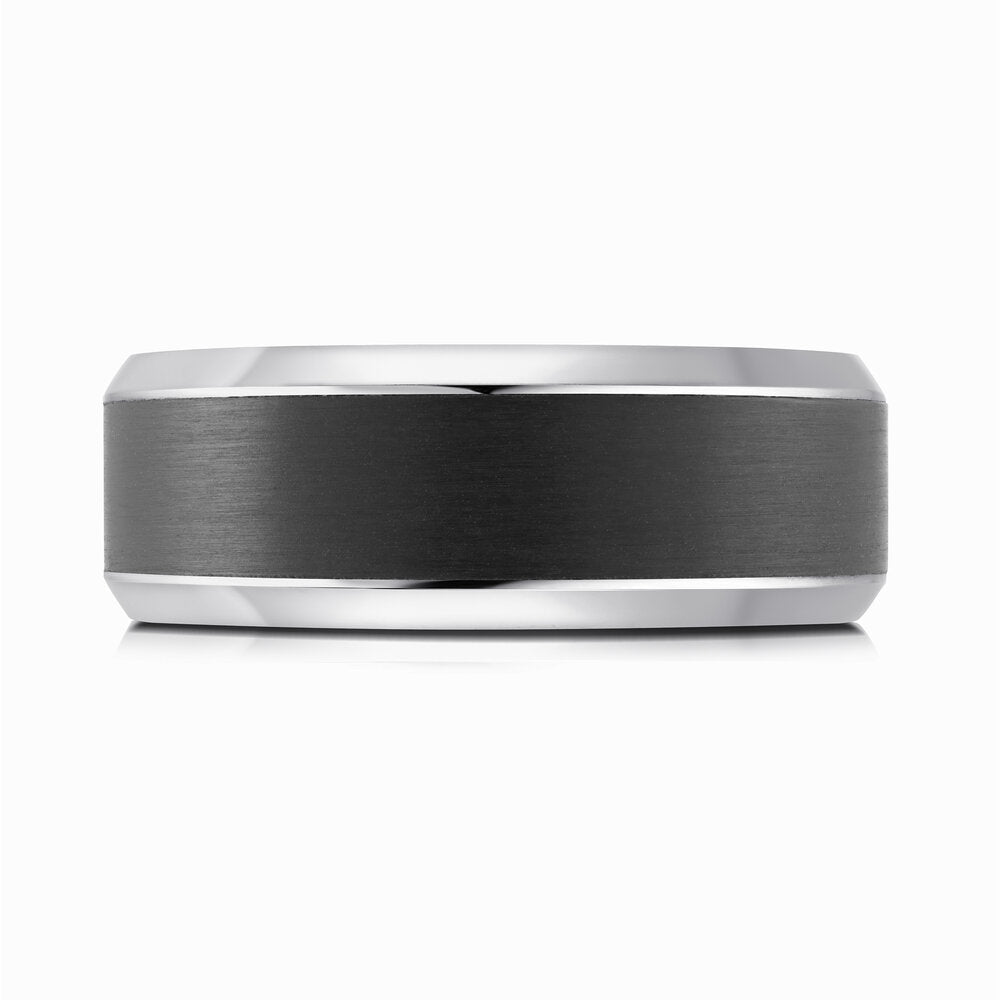 7mm Grey Tantalum Band with Carbon Fiber Center