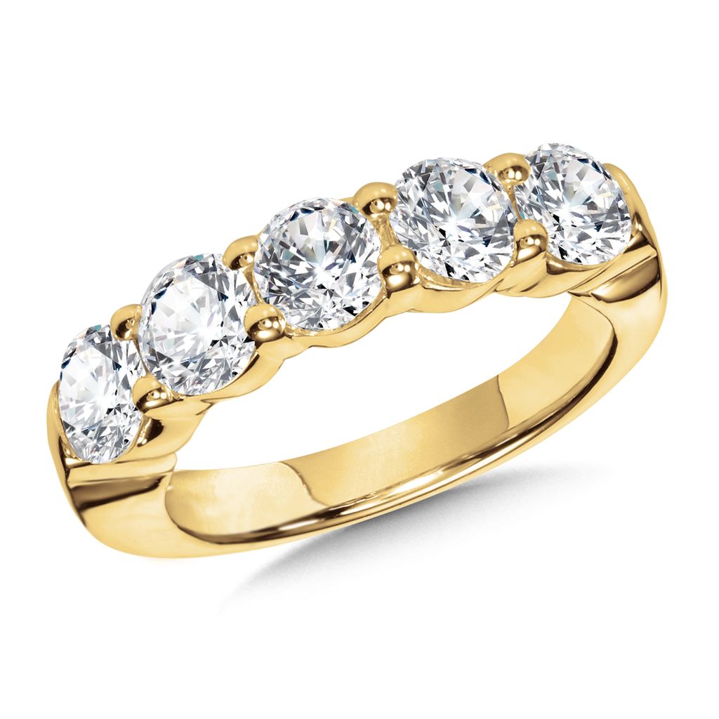 5 Stone Lab Diamond Band in 14KY