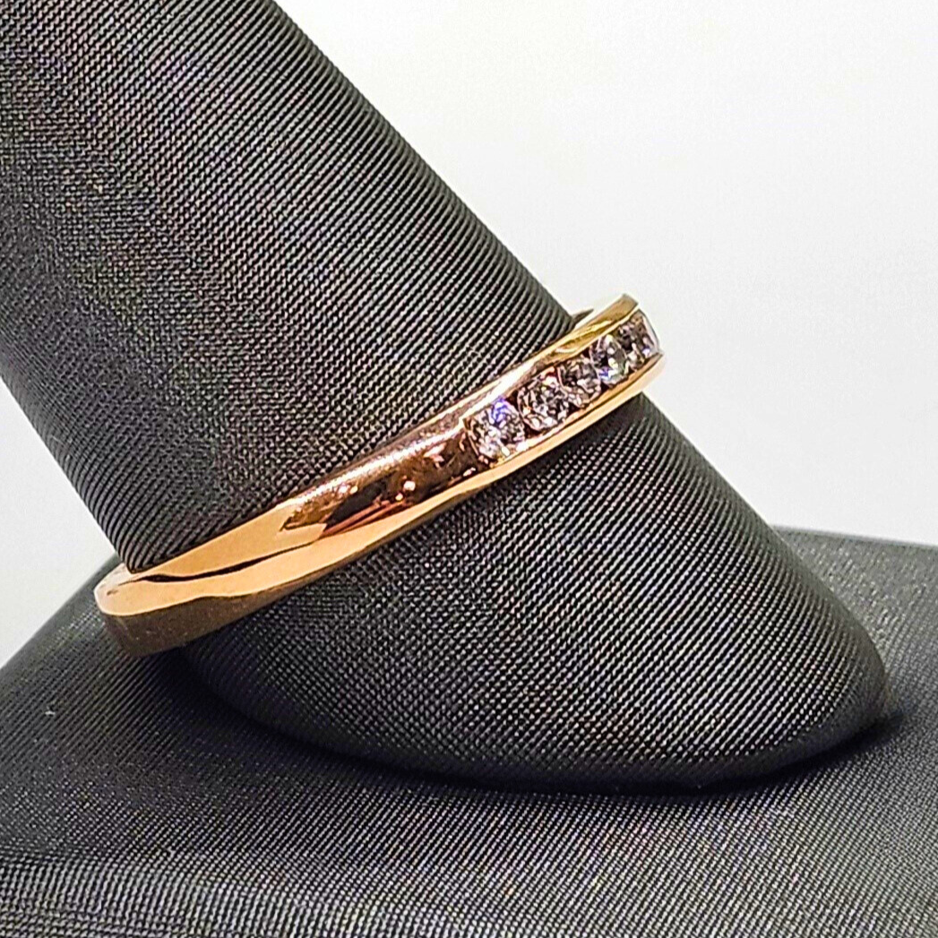Custom Channel Set Diamond Band in 14K Rose Gold 0.48ctw